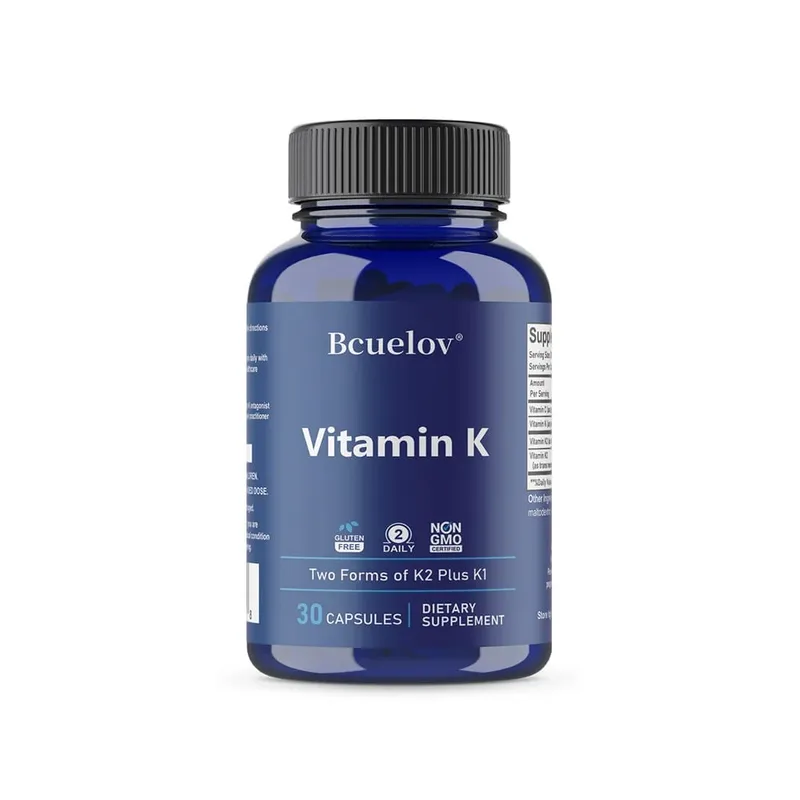 Vitamin K2 (MK-4 & MK-7) Capsules High Absorption Supplement for Bone Density Teeth Joint Cardiovascular & Immune Health