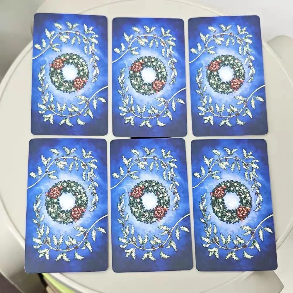 Yuletide Tarot Cards 78 PCS Christmas Holiday Winter Solstice Tarot Deck Divination Fortune Telling Oracle Board Game Gift