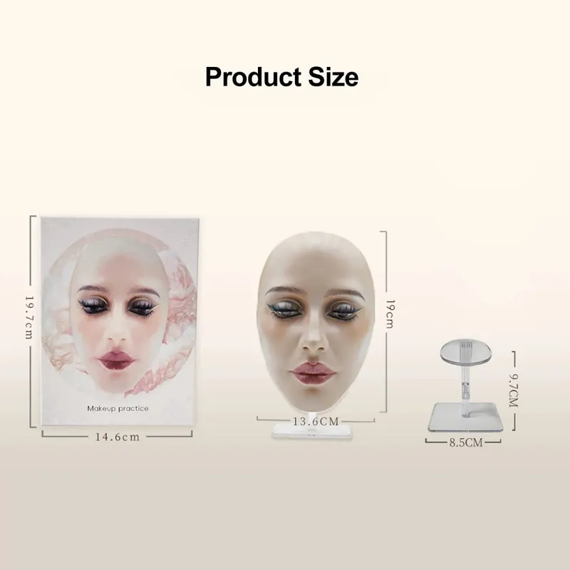 Full Face Makeup Mannequin Silicone Practicing Board Perfect Aid To Practice Makeup For Beginner Perfect Aid To Practice Makeup