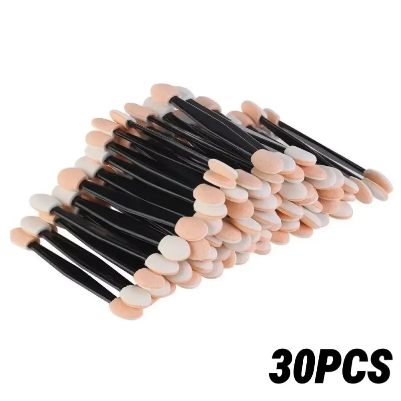 30/50pcs aplicadores de sombra de dupla face em esponja a granel pincéis de sombra de olho descartáveis ​​mini pincéis de maquiagem pincéis de pó de unhas