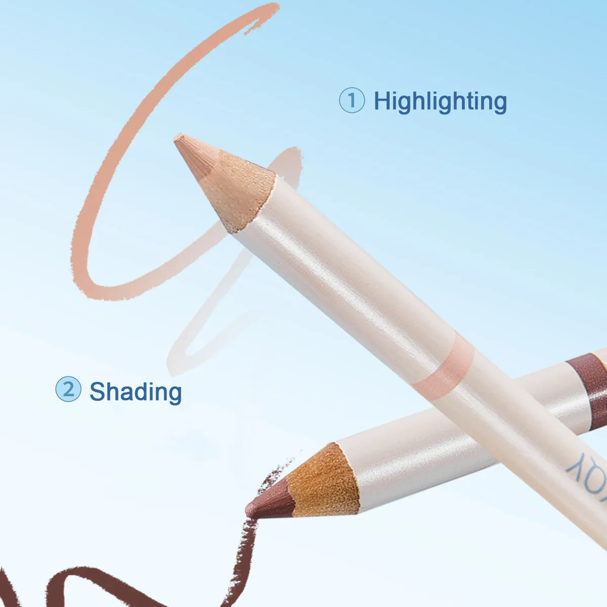 Double Tip Aegyosal Pencil Highlighter Matte Under Eye Tear Bag Liner Arrow Pen Eyeshadow Stick Korean Make Up Women Cosmetics