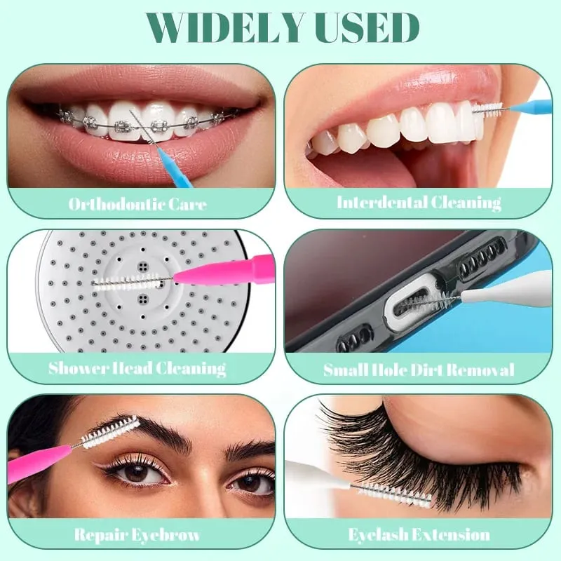 40 pçs mini escova de sobrancelha sobrancelha perm escova de maquiagem cílios extensão levantamento dobrável mini escovas de cílios dental limpo ferramentas de beleza