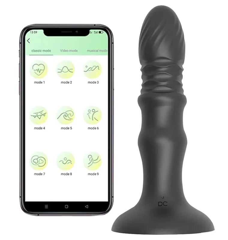 Rolha anal unissex massageadores de vibração app controle remoto vibração telescópica nádegas rolhas com ventosas brinquedos adultos