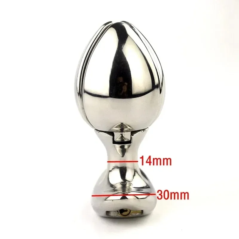 Dispositivo de castidade em aço inoxidável, trava anal com âncora ajustável, plugues de metal, brinquedos sexuais anais para mulheres e homens, adultos, mas plug — image 5