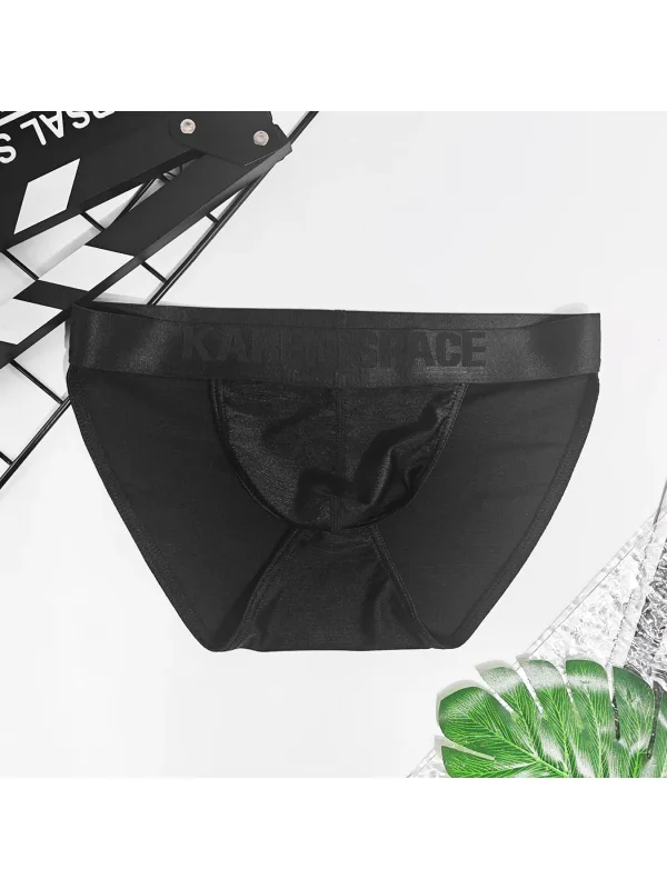 Men's Solid-Color Low-Waist Triangle Underwear Breathable Sexy Bottom Pants Trendy 1-Piece Set Mature Style Promotional Price