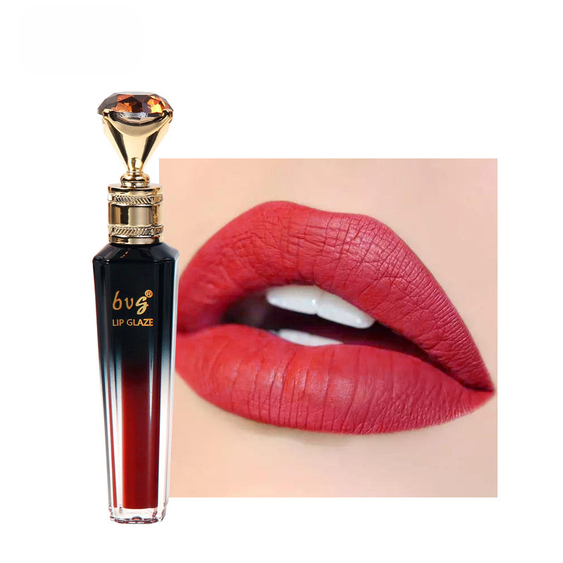 Brilho labial durável, hidratante, à prova d'água, não desbota, copo antiaderente, cor durável, veludo fosco, cosméticos para mulheres