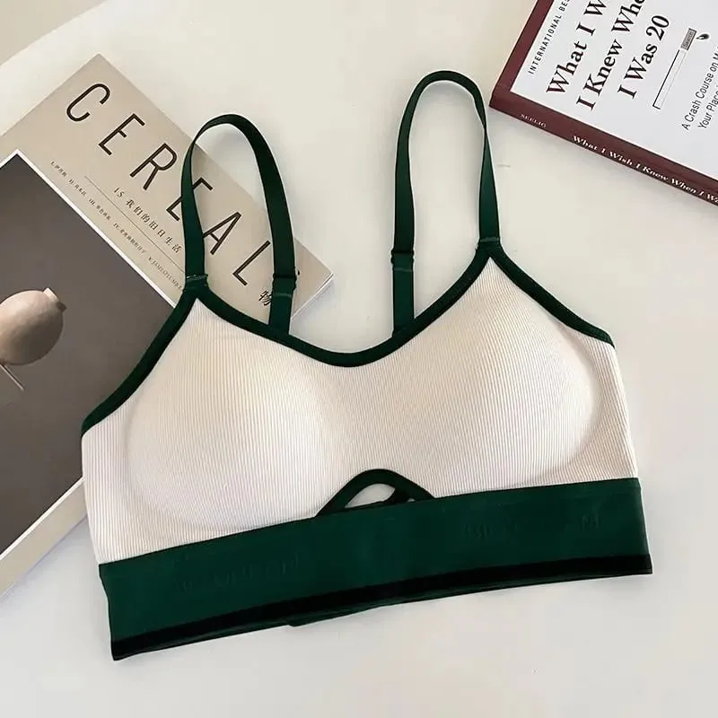 Seamless Sports Bralette Teens Wireless Anti-Sagging Thin Cup Small Chest Support Racerback Lightweight Bra Set lingerie — image 12