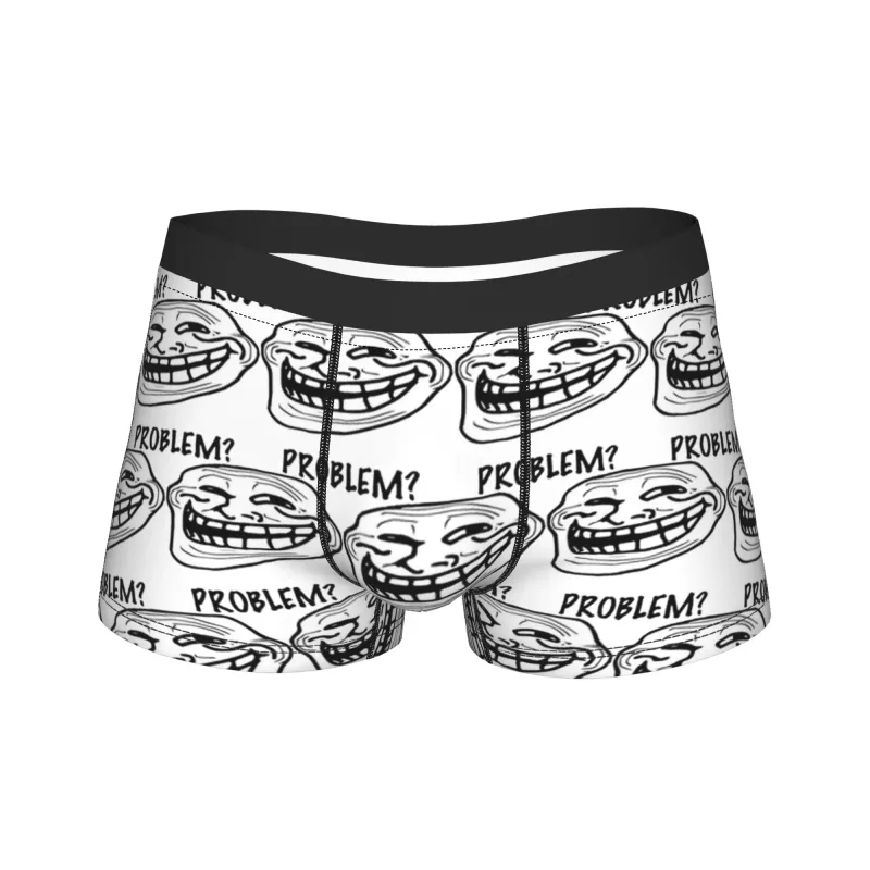 Rage comic trollfac tronco engraçado anime bolsa roupa interior venda quente padrão boxer breve confortável cuecas masculinas plus size