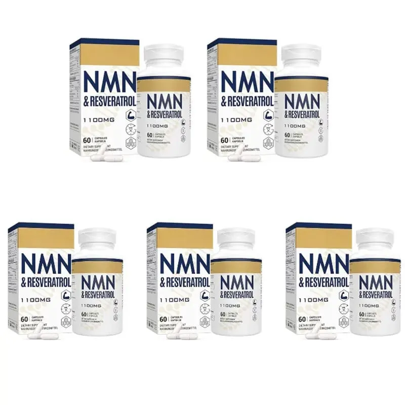 NMN & Resveratrol Cápsulas Suplemento Complexo Antioxidante com Extrato de Pimenta Preta 1100mg 60 Cápsulas — image 11
