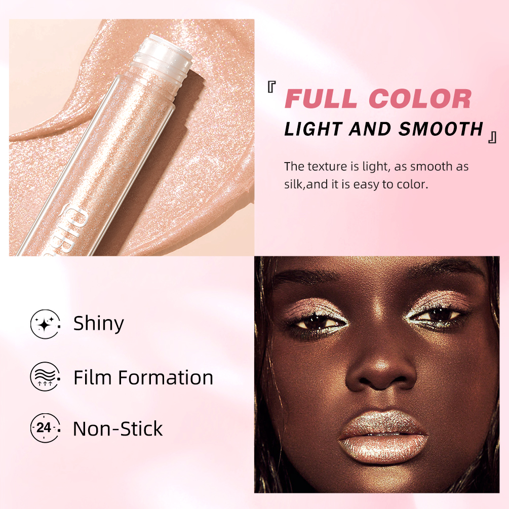 Glitter diamante batom líquido à prova dlong água longa duração pérola brilhante brilho labial metal encantador feminino maquiagem labial 6 cores