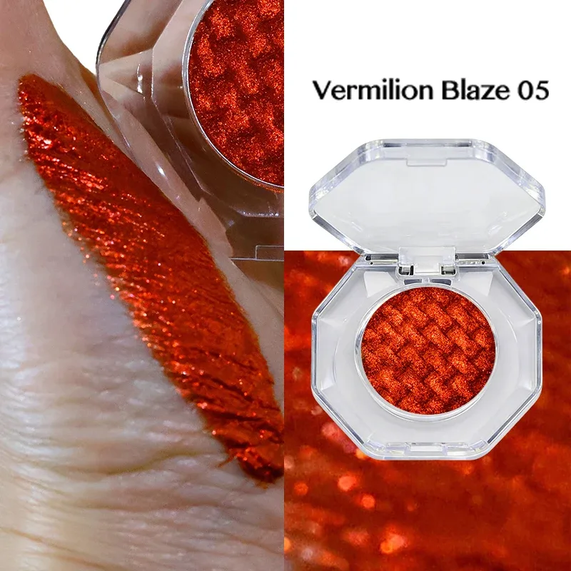 Alluring Chameleon Wet Eyeshadow Palette 26mm Glitter Luminous Metallic Highly Pigmented Multichrome Eyeshadow Aurora Fair