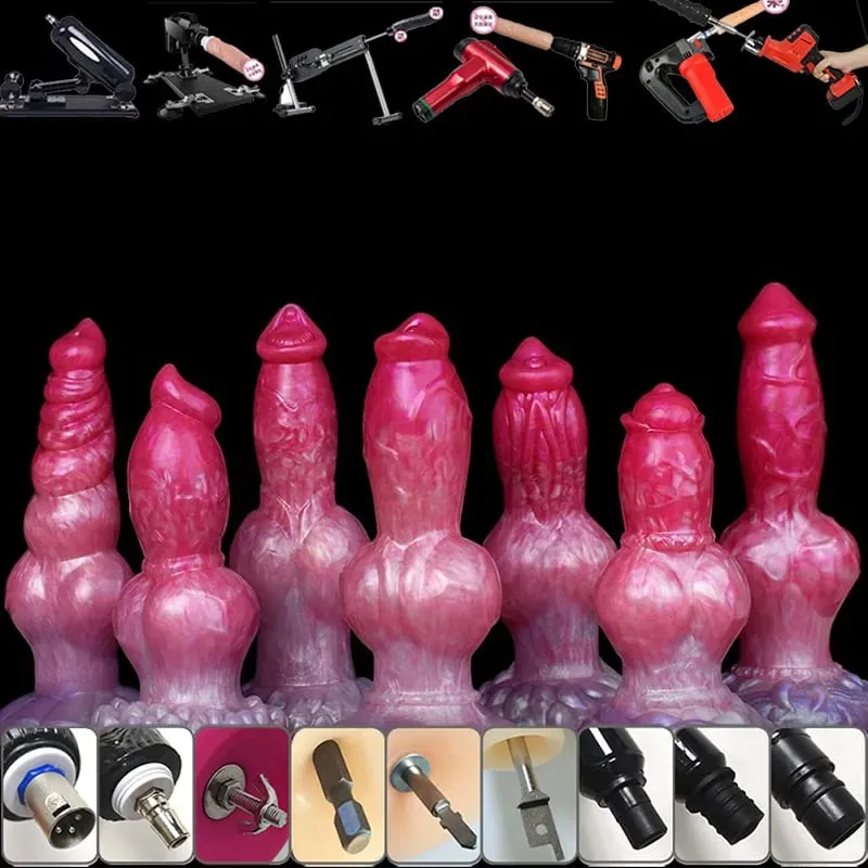Diy anexos cão nó vibrador com adaptador 3xlr silicone líquido grande pênis anal plug brinquedos sexuais rápido ar vac-u-lock conector