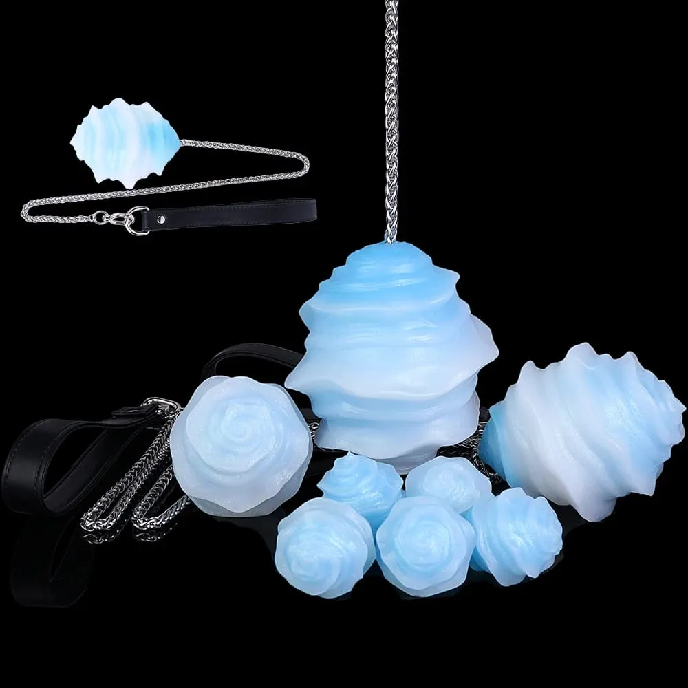 Fantasia ovo brinquedos com corrente longa platina silicone anal plug ovos bolas vaginais brinquedo sexual para adultos mulheres homens casal flertando