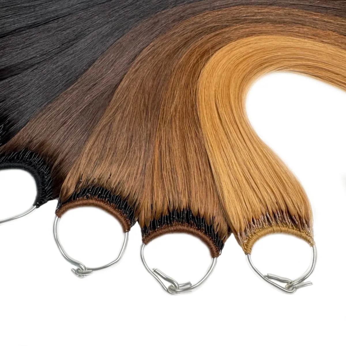 Kiikiigirl Coreia Popular Algodão Corda Gêmeos Penas Extensões de Cabelo Virgem Remy Extensões de Cabelo Pré-ligado