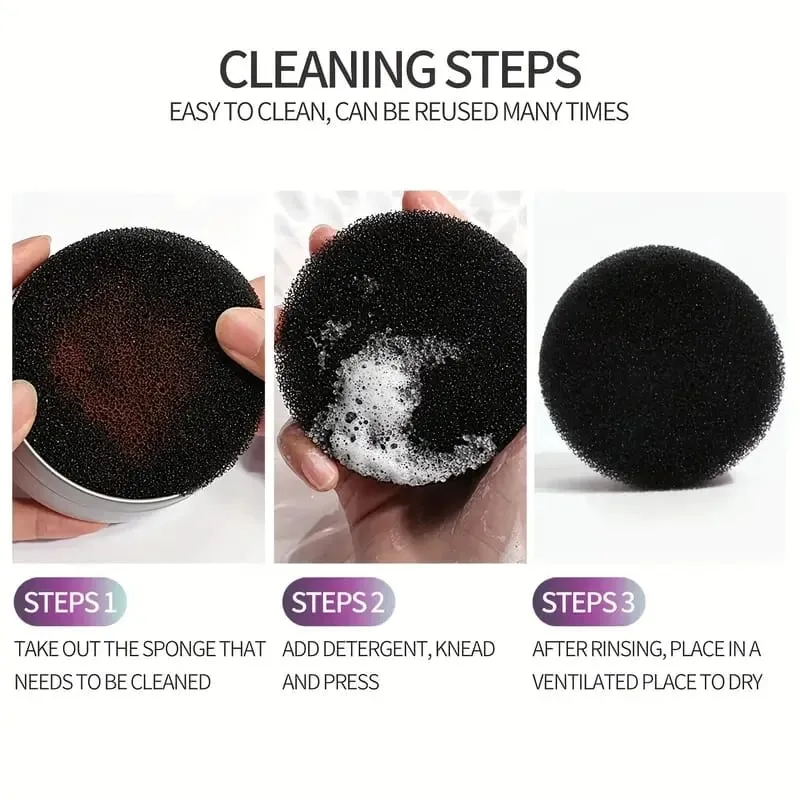 Pincéis de maquiagem limpador de esponja, limpeza a seco, limpador de sombra, sobrancelha, blush, remoção de cor para viagens ao ar livre
