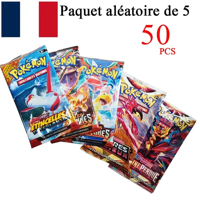 Versão francesa pokemon cartões vmax v ex gx mega carte coleção batalha treinador brinquedos de natal das crianças presente