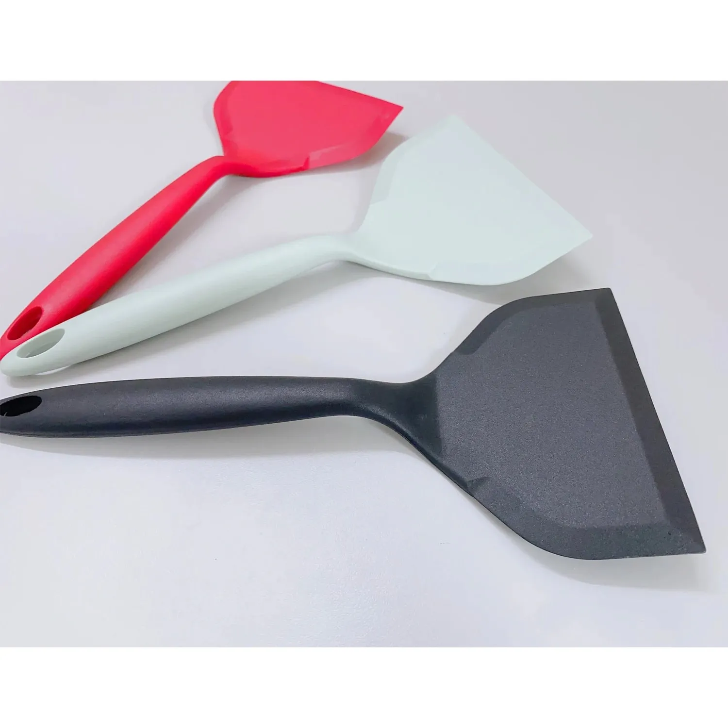 Espátula de silicone para panquecas, pá para omelete, virador para ovos, peixe, panqueca, antiaderente, larga e macia, pá de pizza, raspador de cozinha — image 7