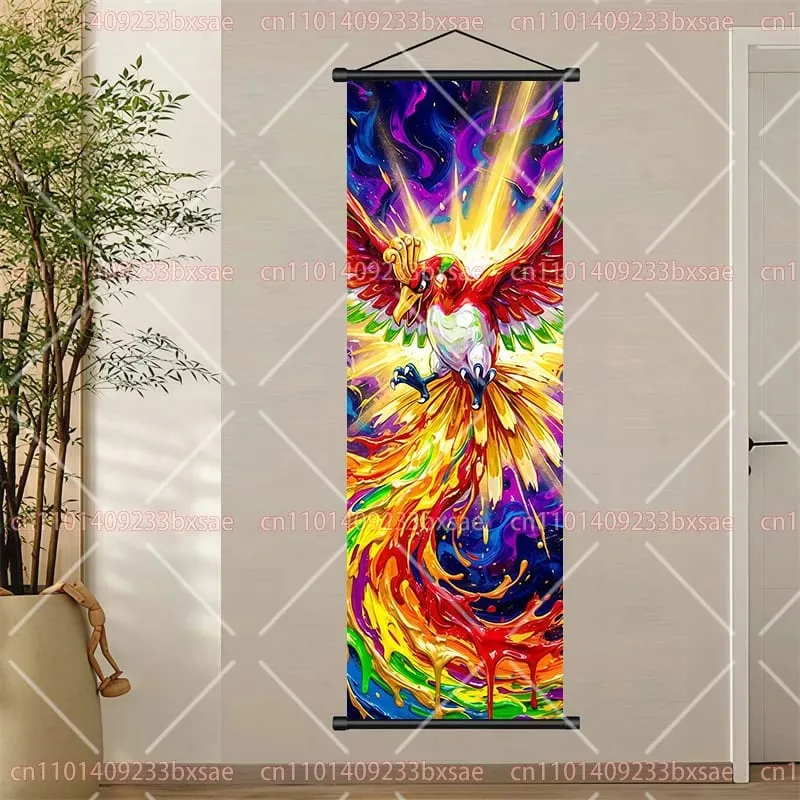 Pokémon anime hd rolagem pintura eevee pikachu suicune charizard mewtwo fundo arte da parede decoração cartaz presente das crianças