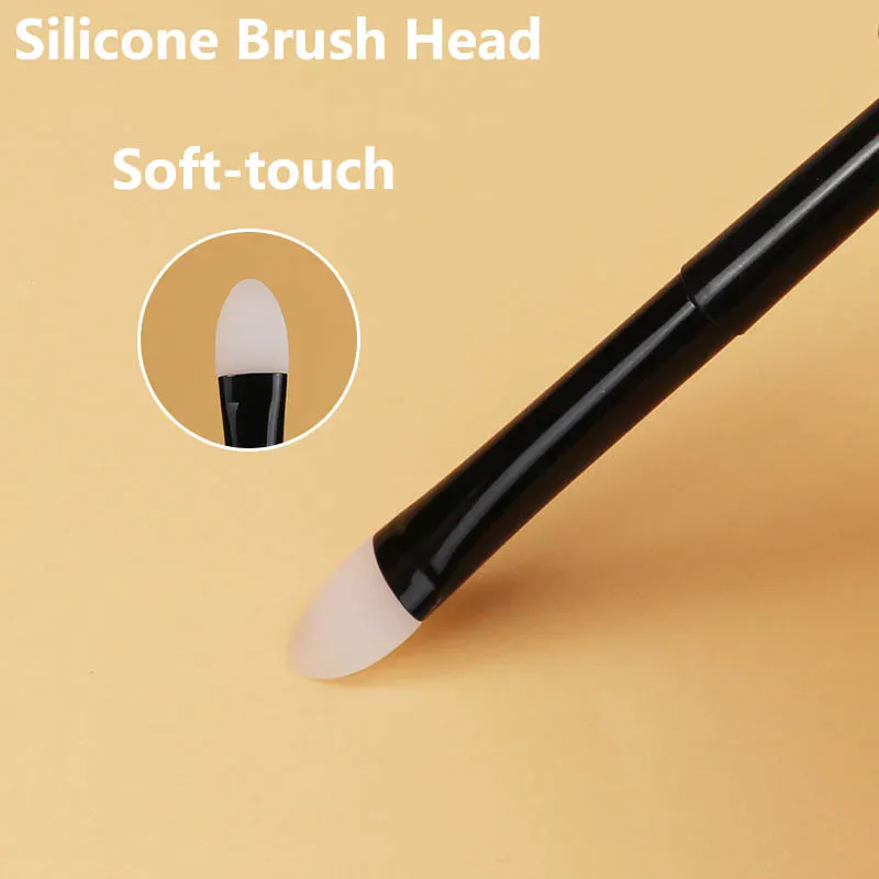 1/5 pçs pincéis de sombra de silicone macio lábio bálsamo delineador aplicador corretivo escovas de sobrancelha portátil maquiagem facial ferramenta de beleza — image 5