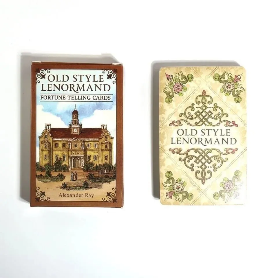Cartas de adivinhação do estilo antigo lenormand, versão em inglês, baralho de 38 oracle, adivinhação, destino, jogos de tabuleiro, cartas de jogar