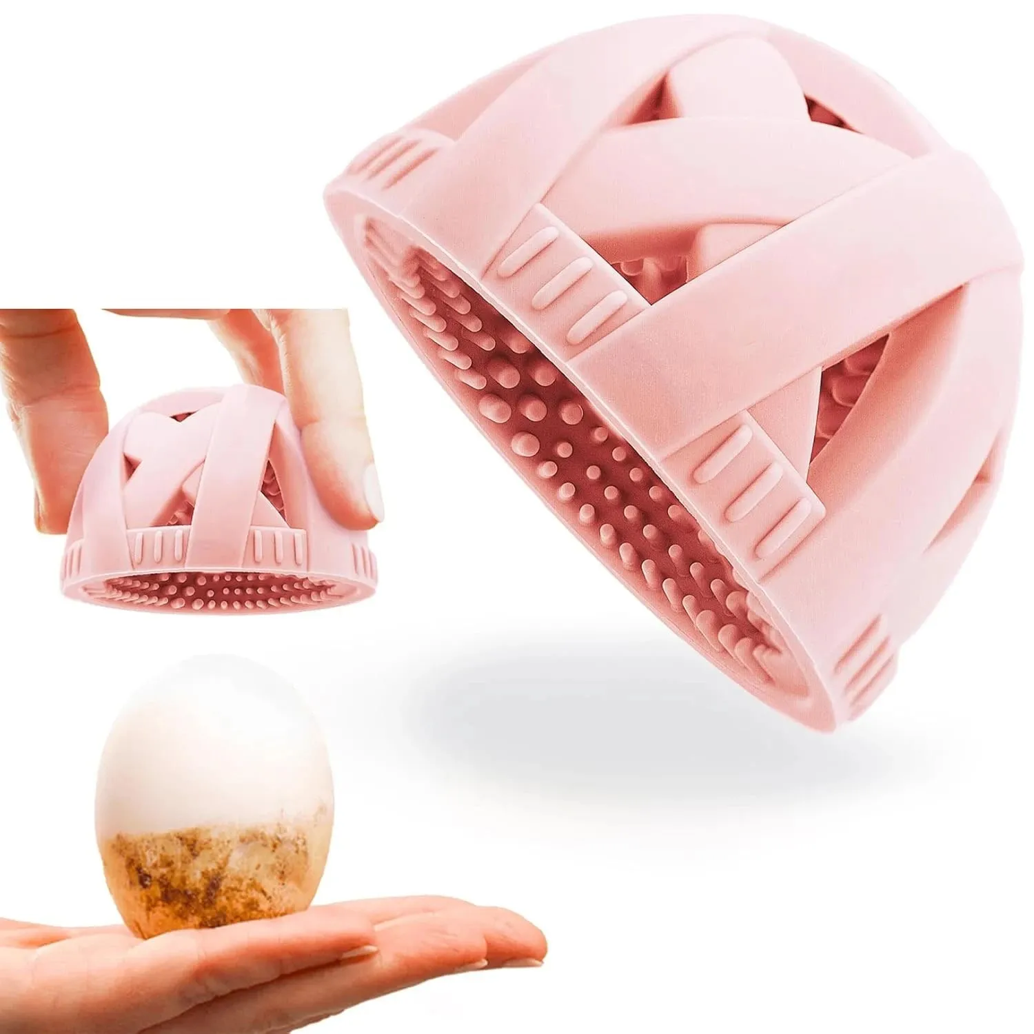 Silicone Egg Washing Brush Specialized Egg Cleaner Tool Flexible Food Grade Scrubber for Farm Fresh Eggs Kitchen Use