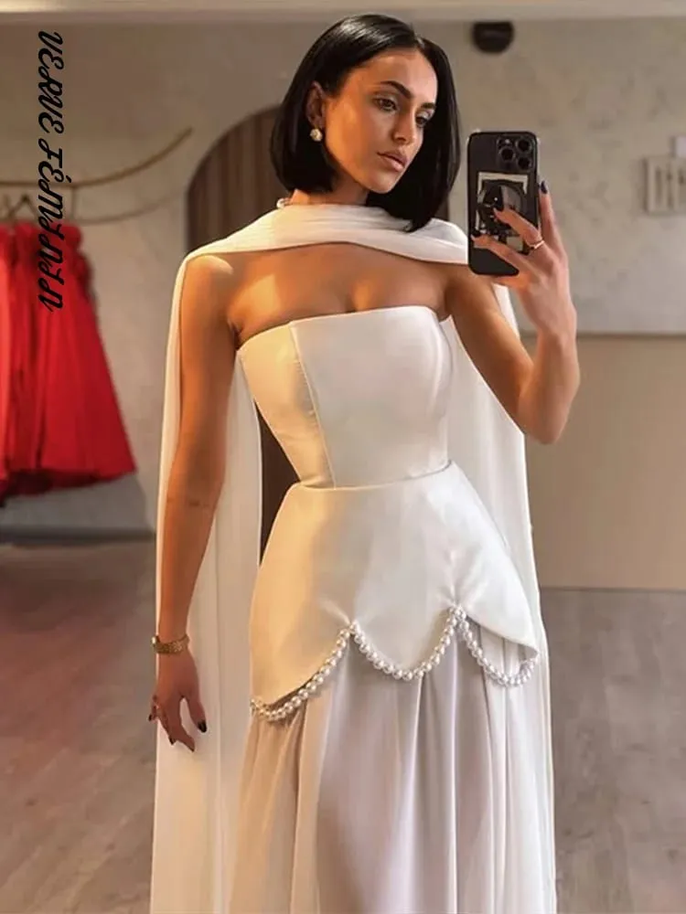 Vestidos de noite femininos malha retalhos sem alças vestido longo elegante feminino fita sem mangas sem costas cintura cinching vestido novo