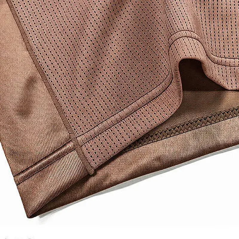 Calcinha masculina luxuosa de seda gelo, tipo cetim, respirável, malha dupla face, alta elasticidade, sem costura, shorts masculinos