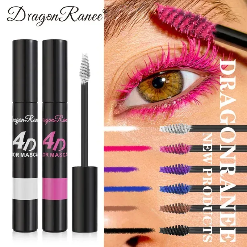 Rímel colorido maquiagem 4d sedoso natural cílios longos rímel à prova dwaterproof água extensão de longa duração grosso curling rímel