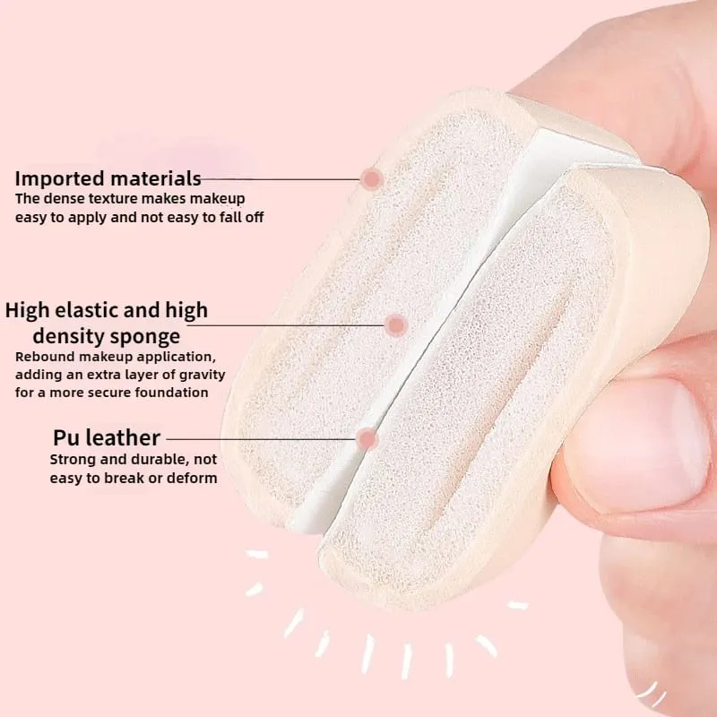 5 pçs redondo quadrado triângulo forma esponja de maquiagem puff seco molhado dupla utilização macio algodão doce almofada de ar fundação pó puff