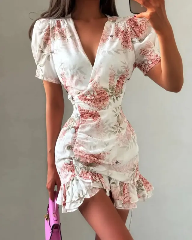 Elegante senhora sólido vestido de cetim manga curta gola retalhos plissado vestidos drapeados festa jantar chique vestido 2026 feminino
