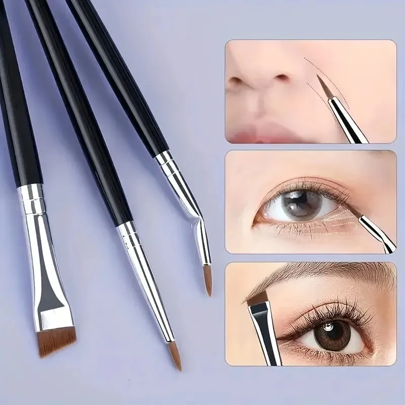 7 combinações de pincéis de maquiagem com detalhes de precisão, conjuntos de pincéis para delineador e sobrancelha com sobrancelha ultrafina e pincéis para pálpebras inferiores