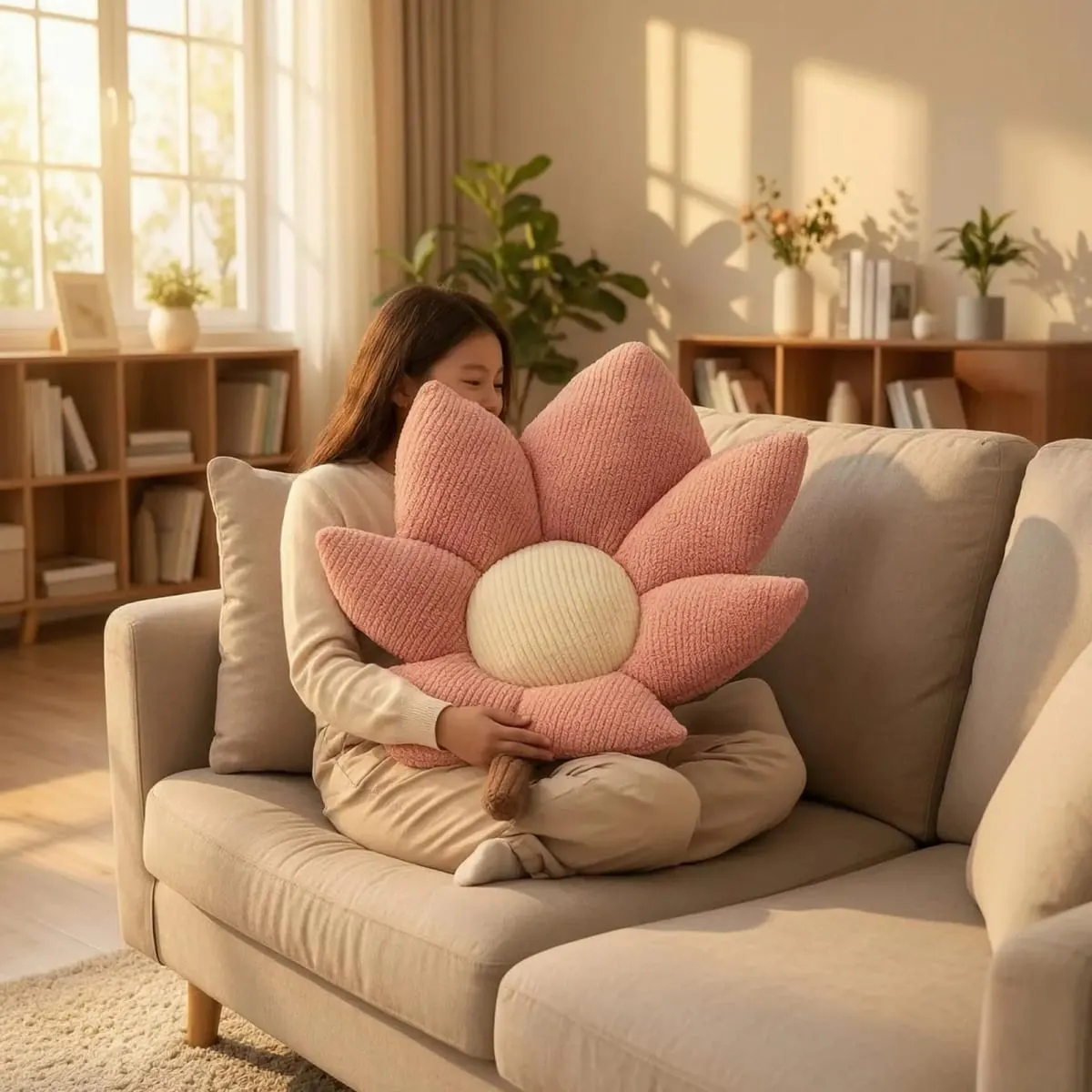 Maple Leaf Cushion Plush Stuffed Seat Cushion Decorative Pillow for Chair Sofa Floor Cushion Cozy Home Autumn Accent — image 3