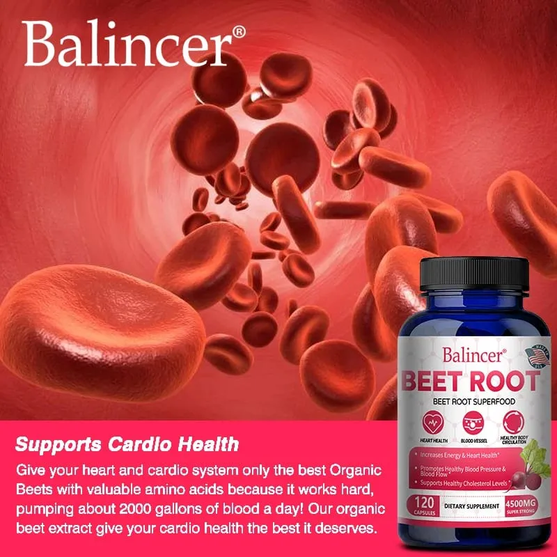 Cápsulas de beterraba 2500mg apoiam a circulação sanguínea diária, bem-estar cardiovascular, resistência física e equilíbrio imunológico