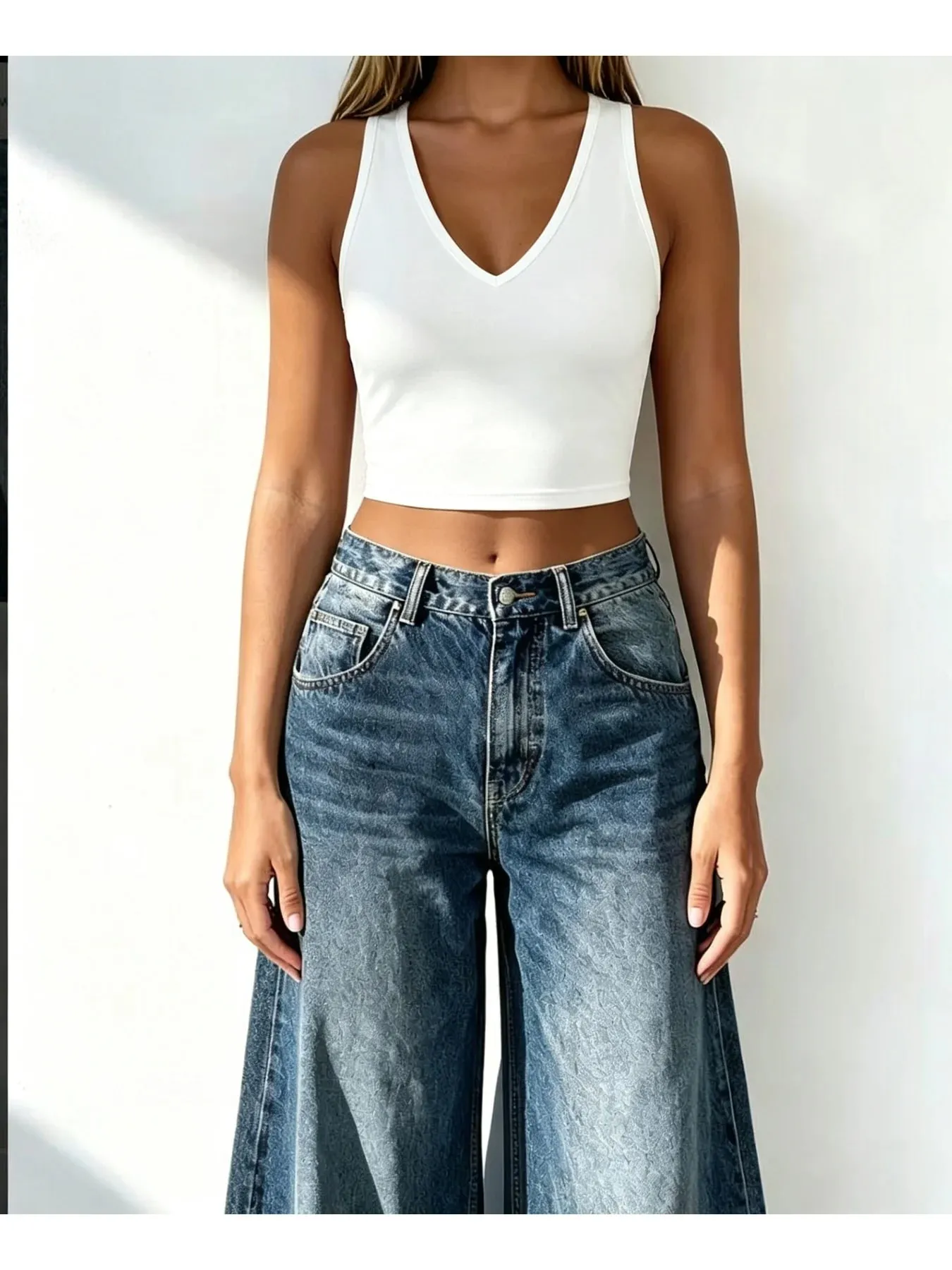 3 peças femininas casuais elegantes de cor sólida corte curto com umbigo decote em V sem mangas colete top conjunto de três peças
