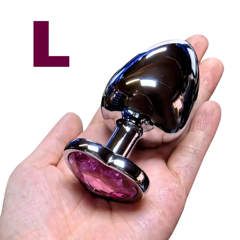 Base de coração mini plugue anal de metal liso, plugue anal para iniciantes, ferramenta estimulador de masturbação, massageador sexual, brinquedos sexuais adultos para homens e mulheres