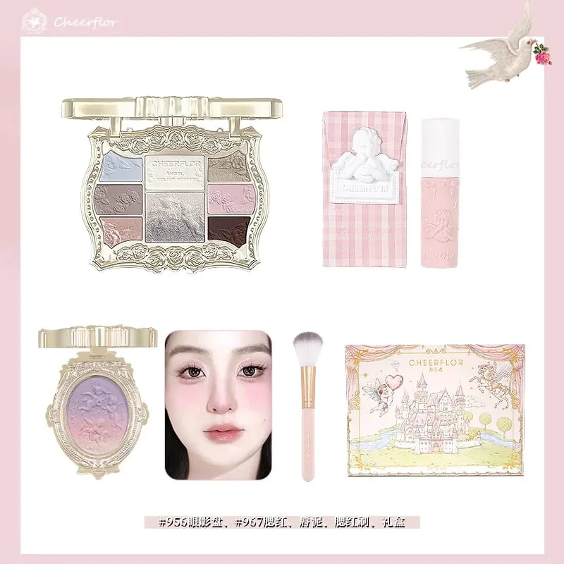 Conjunto de caixa de presente de maquiagem cosméticos blush batom sombra paleta prático kit de maquiagem premium presente de aniversário para mulher gi — image 7
