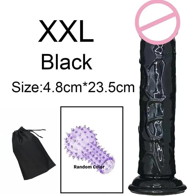 Super Cheap 6 Sizes Realistic Soft Jelly Dildo Butt Plug Anal Plugs Adult Sex Toy for Women and Men Vaginal and Anal Masturbator