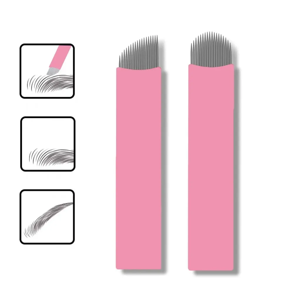 Disposable Eyelash Brushes Kits Microblading Needles Dia 0.15MM Micro Tebori Blades Tattoo Eyebrow Supplies Makeup Applicators — image 3