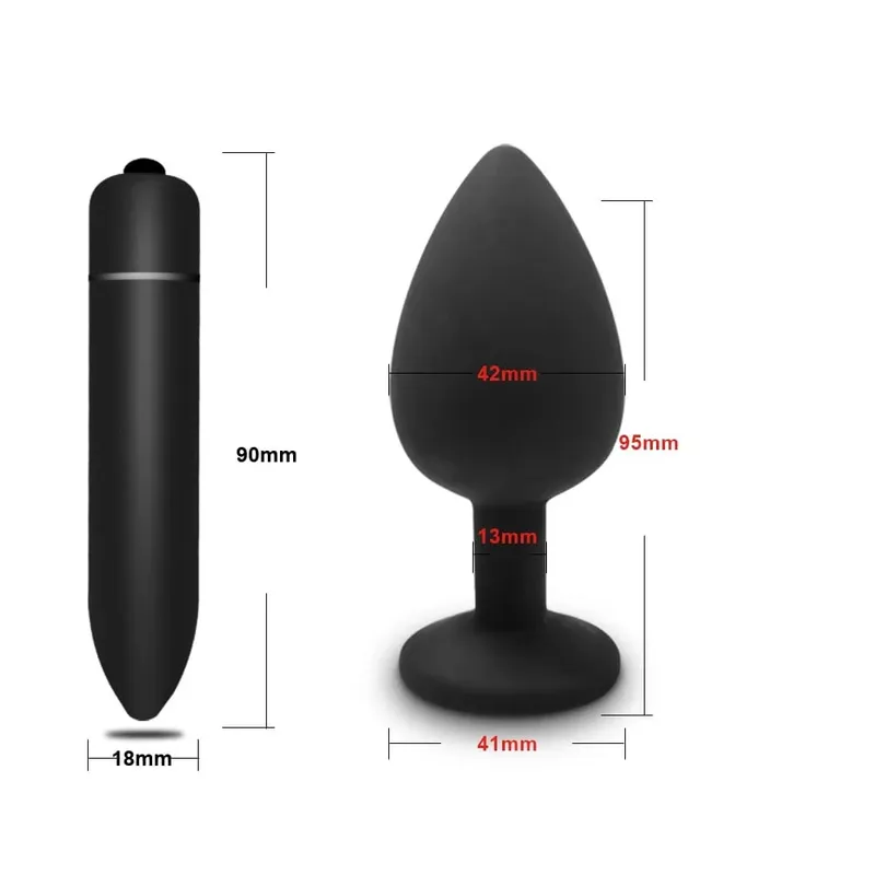 S/m/l plug anal vibrador de bunda feminino/homem silicone macio em forma redonda bala erótica anal plug bala gay brinquedos sexuais para adultos — image 21
