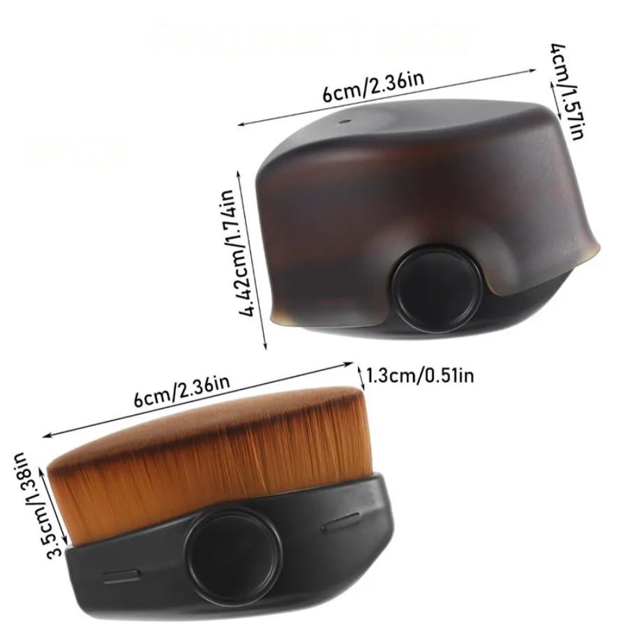 Pincel facial multiuso com estojo, base, blush, pó, creme líquido, ferramenta de maquiagem amigável para viagens — image 2