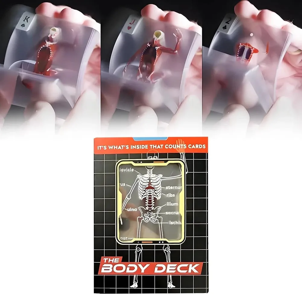 The Body Deck 卡可重複使用身體透明撲克牌多用途人體解剖撲克牌送給朋友的禮物 — image 5