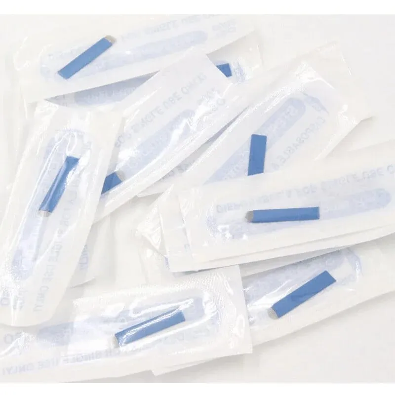 50pcs tebori 0.18mm tatuagem microblading lâminas agulhas para maquiagem permanente manual sobrancelha lâminas tamanhos