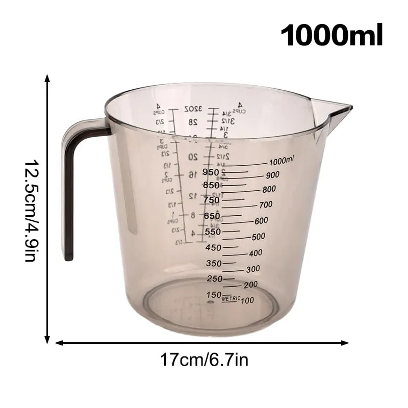 1 件烘焙液量杯 PS 刻度杯塑膠量燒杯廚房烘焙工具 150/300/600/1000ml