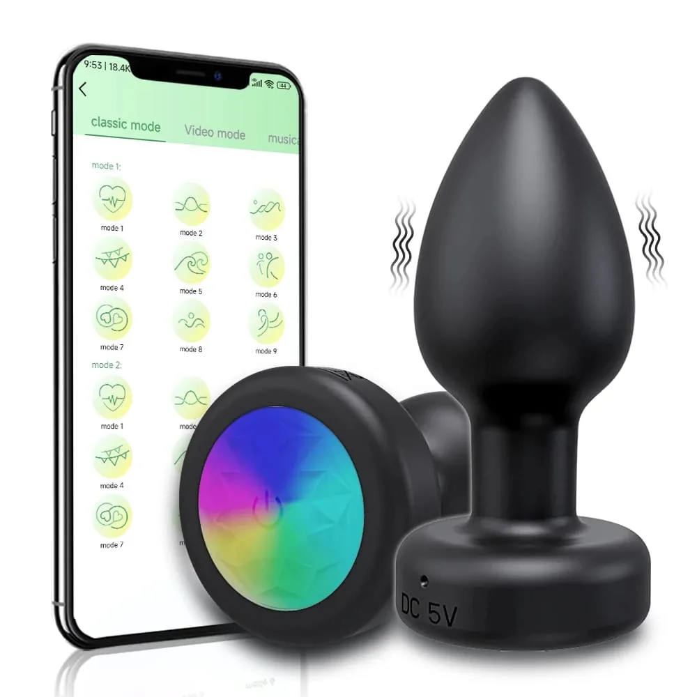 Massageador de próstata sem fio Bluetooth Vibartor para homens APP Controle Remoto Butt Plug Mulheres Anal Vibratório Adultos Brinquedos Sexuais