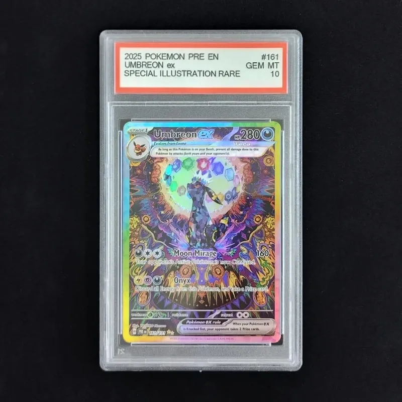 Proxy POKEMON PRE English PRISMATIC EVOLUTIONS #161 UMBREON ex Grade 10 Collection Card Toy