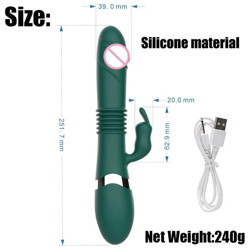 Vibrador de coelho de silicone 3 em 1, ponto G, clitóris, contas anais, estimulador, 10 modos de impulso, brinquedo sexual vibratório para mulheres — image 25