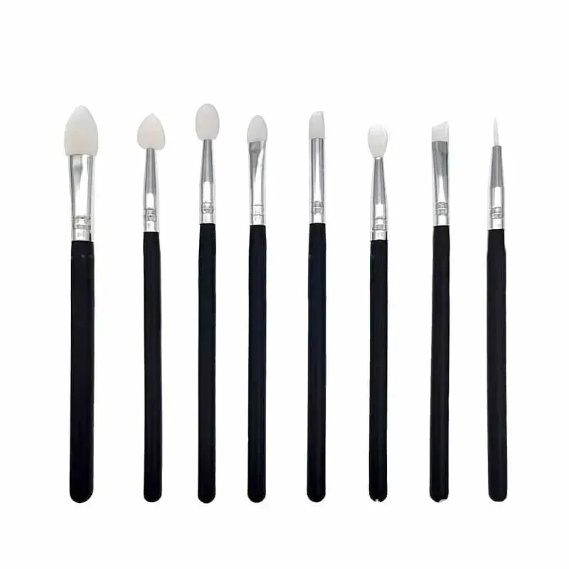 Brochas maquillaje silicone sombra lábio aplicador pincéis de maquiagem delineador lábio escova profissional sombra de olho ferramentas cosméticas