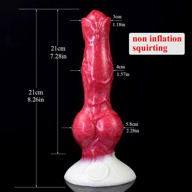 Ejaculação anal plug cão/lobo vibrador inflável grande nó pênis com função de esguicho forte otário brinquedo sexual para mulher — image 16