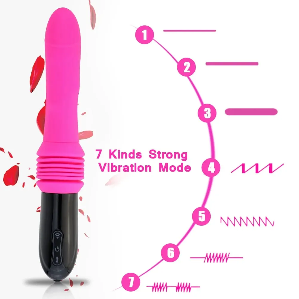 Vibrador telescópico vibrador automático para cima massageador ponto g empurrando buceta retrátil vibrar brinquedos sexuais de tamanho grande para mulheres