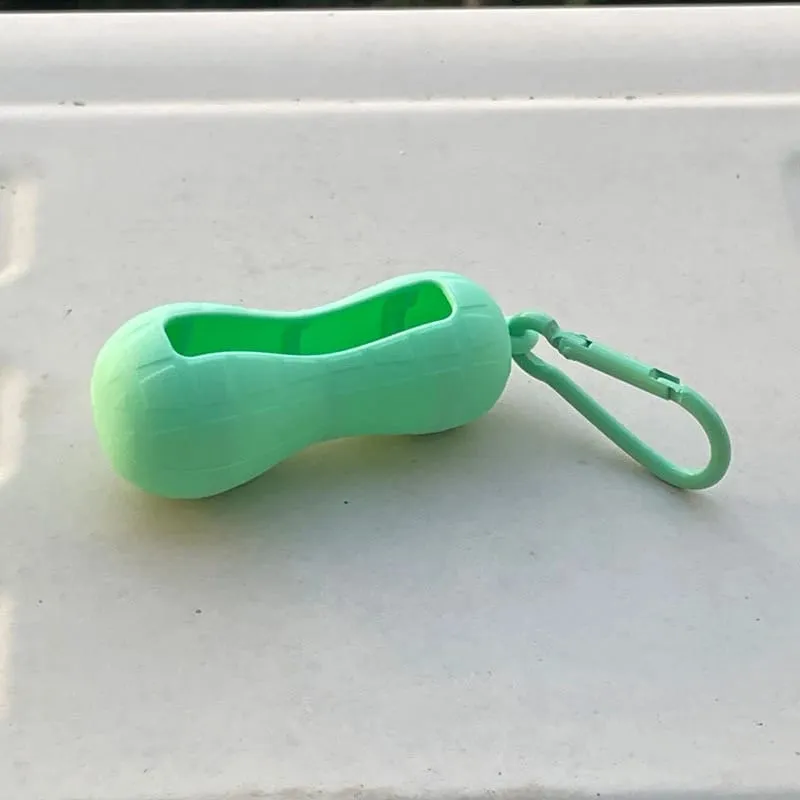 Novo arco doce forma de amendoim silicone batom capa chaveiros cor sólida saco de armazenamento batom leve titular bálsamo labial